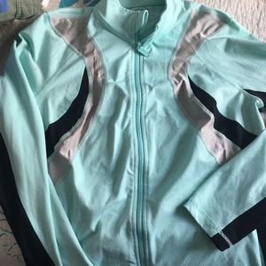 Fila light blue zip up sz L